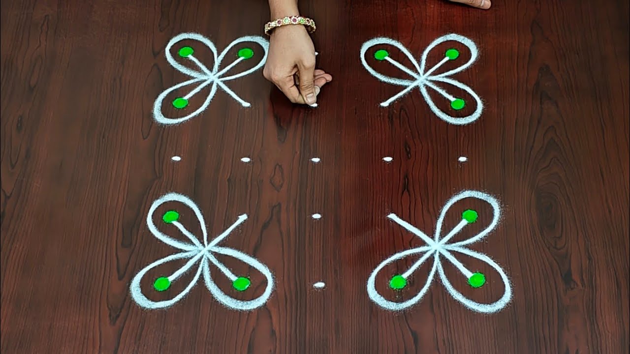5&times;5dots easy rangoli|daily muggulu|thipkyanchi,festival rangoli|traditional rangoli#Rang kaa Rangoli