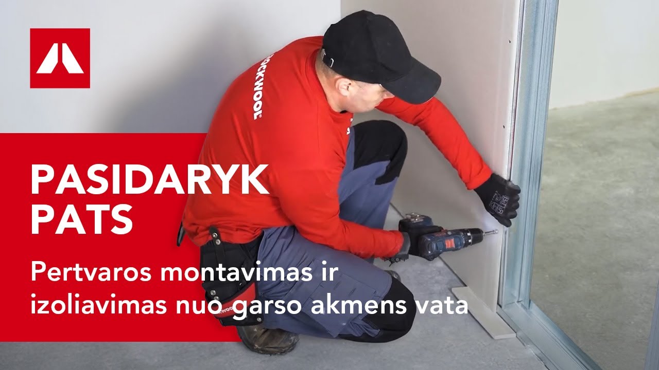 Pertvaros montavimas ir izoliavimas nuo garso akmens vata