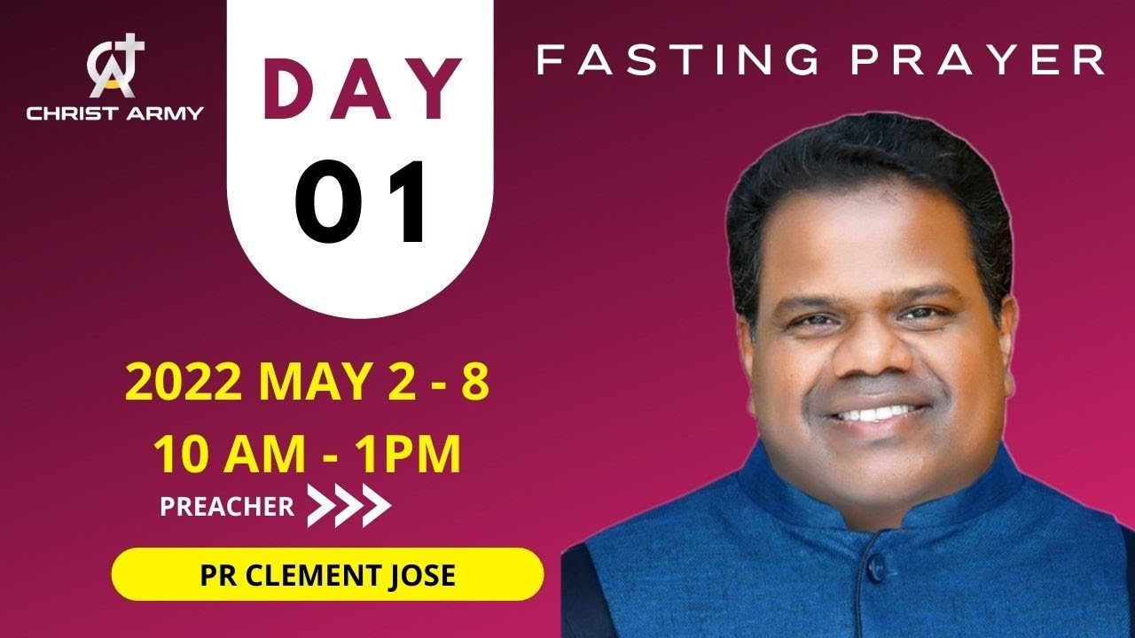 🔴LIVE | FASTING PRAYER DAY 01 | Pr Clement Jose | Pr Gladson Christudas | Sis Kessiah Gladson