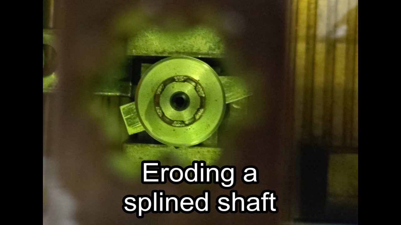 Making a splined shaft with the die sinker EDM
