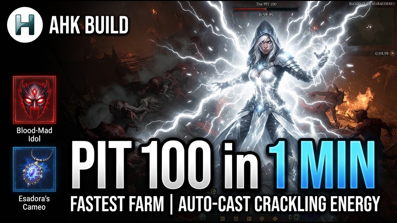 1 Min Pit 100s - Crackling Energy Sorc P230 (Tal Rasha Set) [DIABLO 4 SEASON 14]