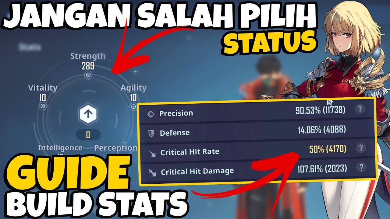 Crit Mentok 50% Guide Build Status - Jangan Salah Pilih Status !!! Solo Leveling Arise Ditusi