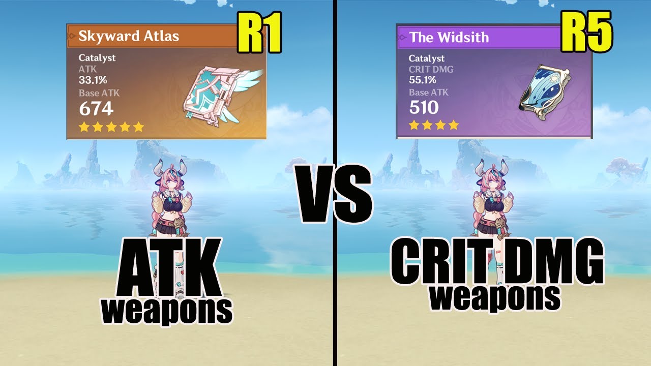 Varesa BEST Weapons - 4 Star vs 5 Star Weapons // Genshin impact