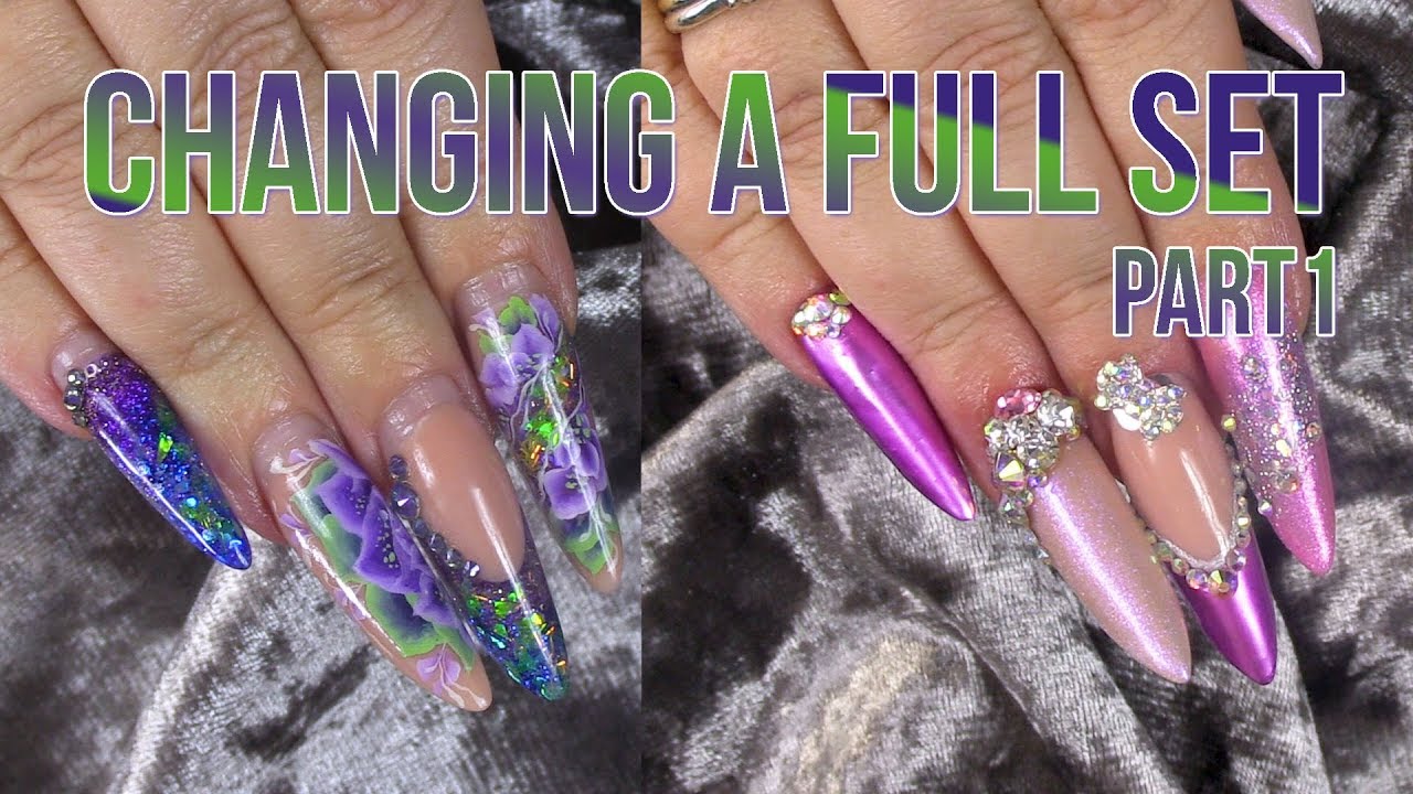 Full Look Infill and Re-Design - Part 1 - Gel Polish, Metallics and Bling!
