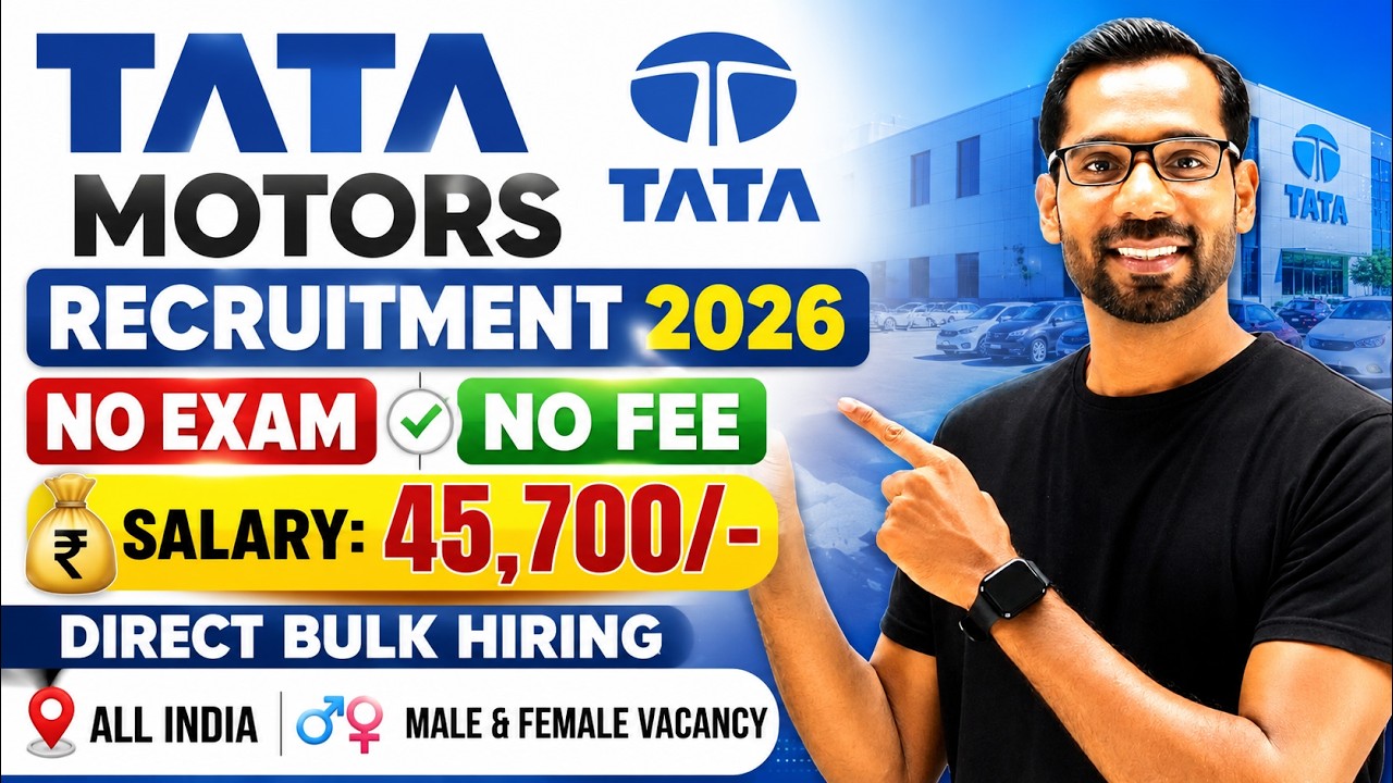 Tata Motors Recruitment 2026 | Tata Motors Hiring 2026 | Tata Motors Job Vacancy 2026 | Freshers Job