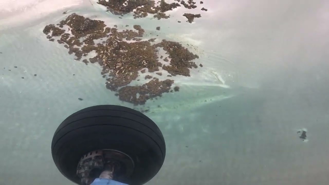 Landing at Barra Airport - passenger view