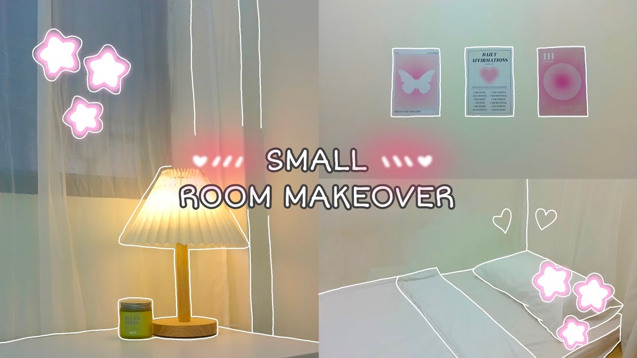 Aesthetic Small Room Makeover 🩷🎀✨ | Pinterest, Korean inspired, pastel🍧, haul Shopee + TikTok shop🛍️