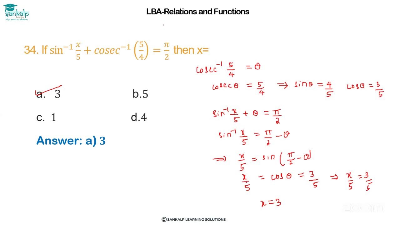 Sankalp-Math-Inverse Trigonometric Functions-PU2-KCET-P4