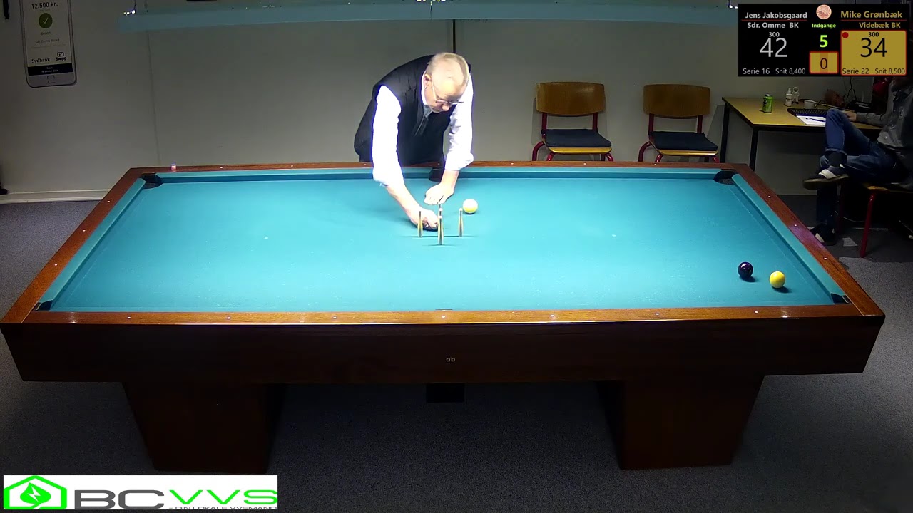 VBU-serie Sdr. Omme BK. Jens Jakobsgaard vs. Videbæk BK Mike Grønbæk bord 1