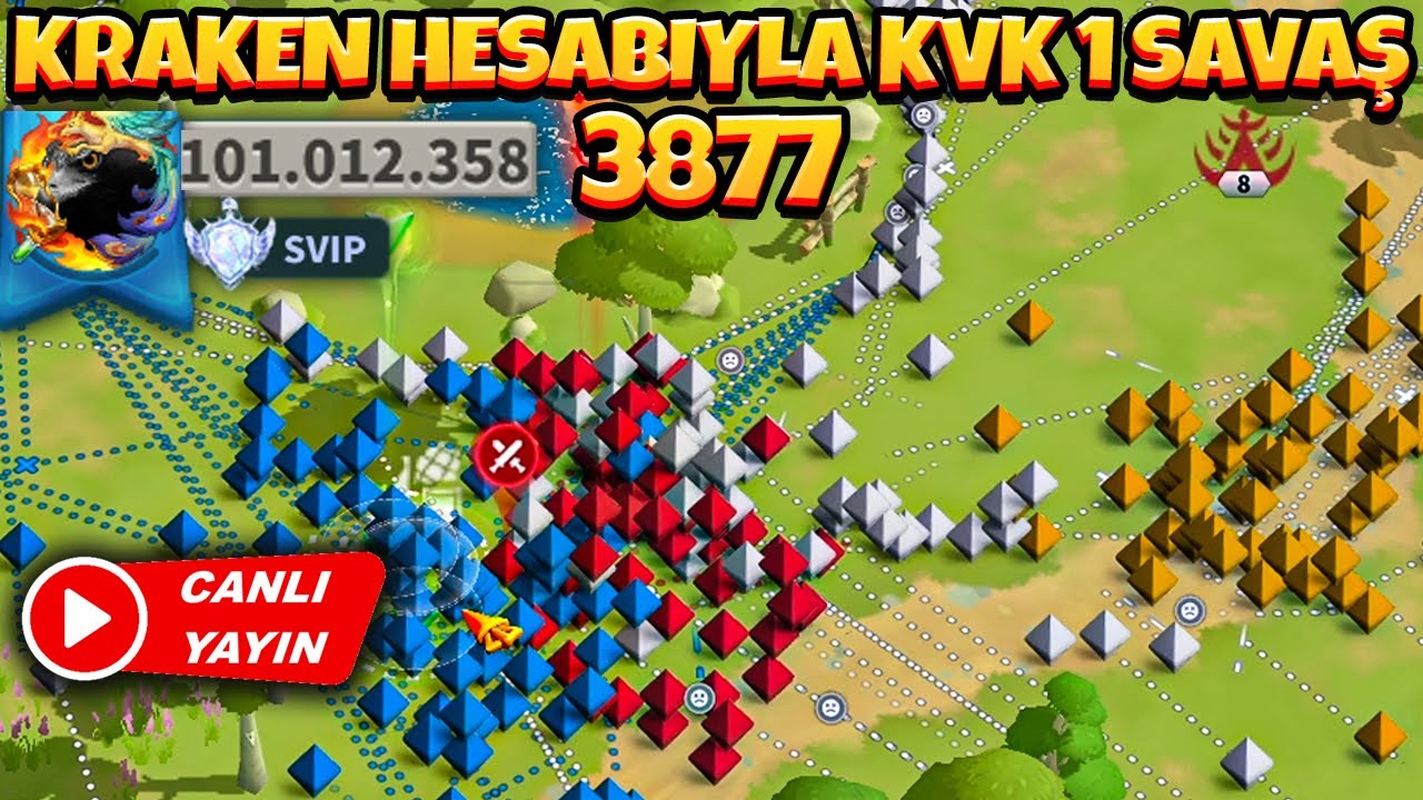 Kraken Beyazıt Hesabıyla KVK 1 Kralın Toprakları Savaşı - Rise of Kingdoms