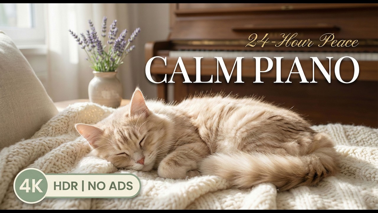 🕛🐾 24 часа успокаивающей кошачьей музыки | Мягкое пианино для кошек, чтобы они спали и уменьшили т
