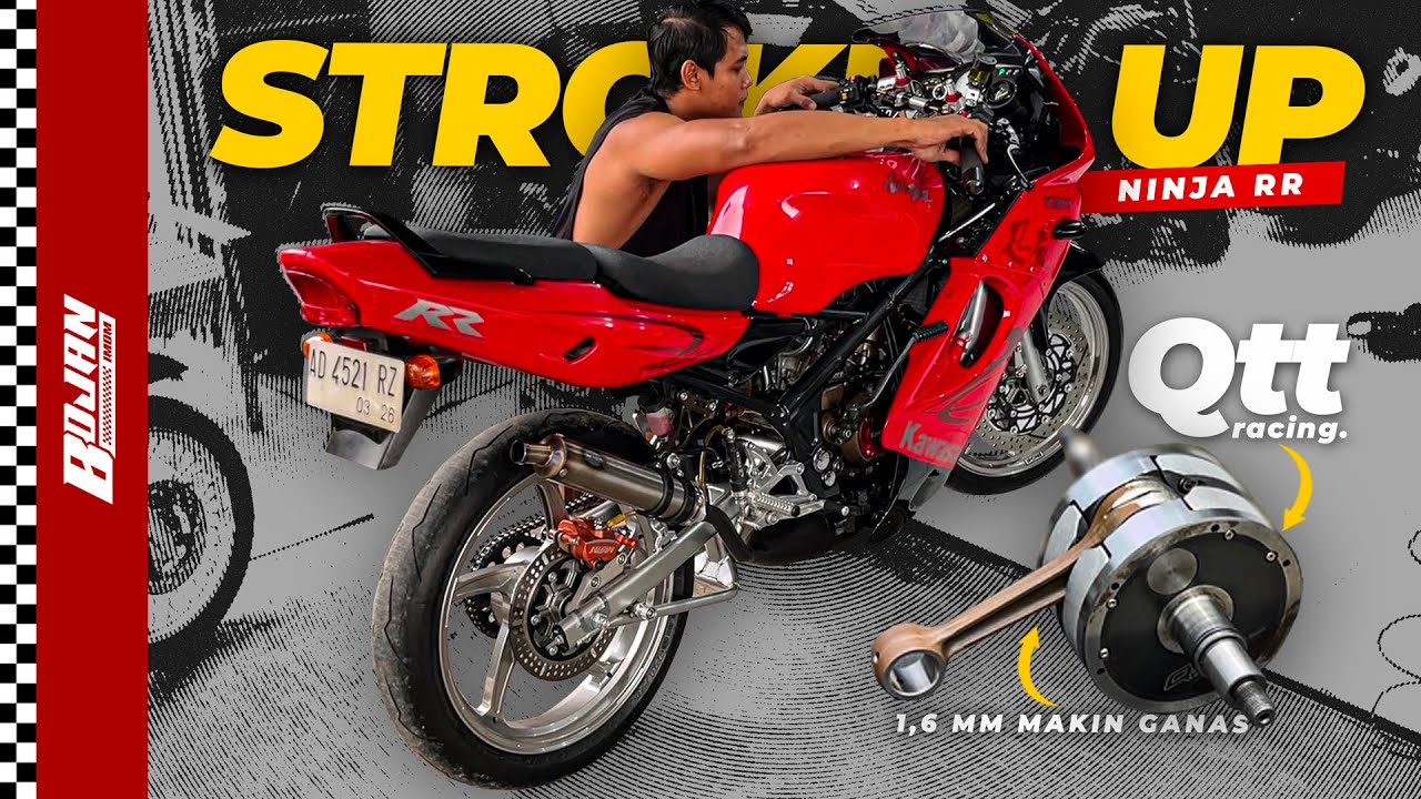 NINJA RR STROKE UP 1,6 MAKIN GANAS ‼️ GANTI RASIO JADI RINGAN KAYA BAWA MATIC | QTT MOTO1 NINJA 2TAK