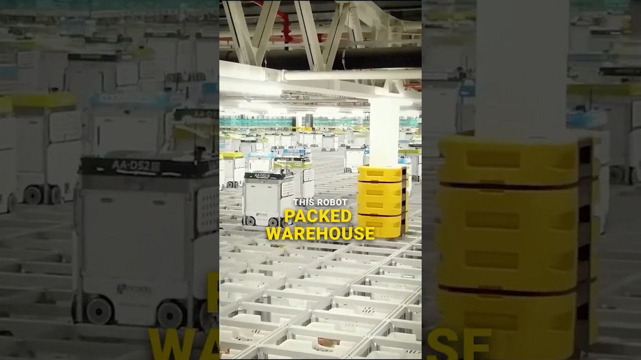 Zautomatyzowany magazyn Kroger z robotem AI to przyszłość 🤖 #nauka #technologia #technologia #innowacja #robot
