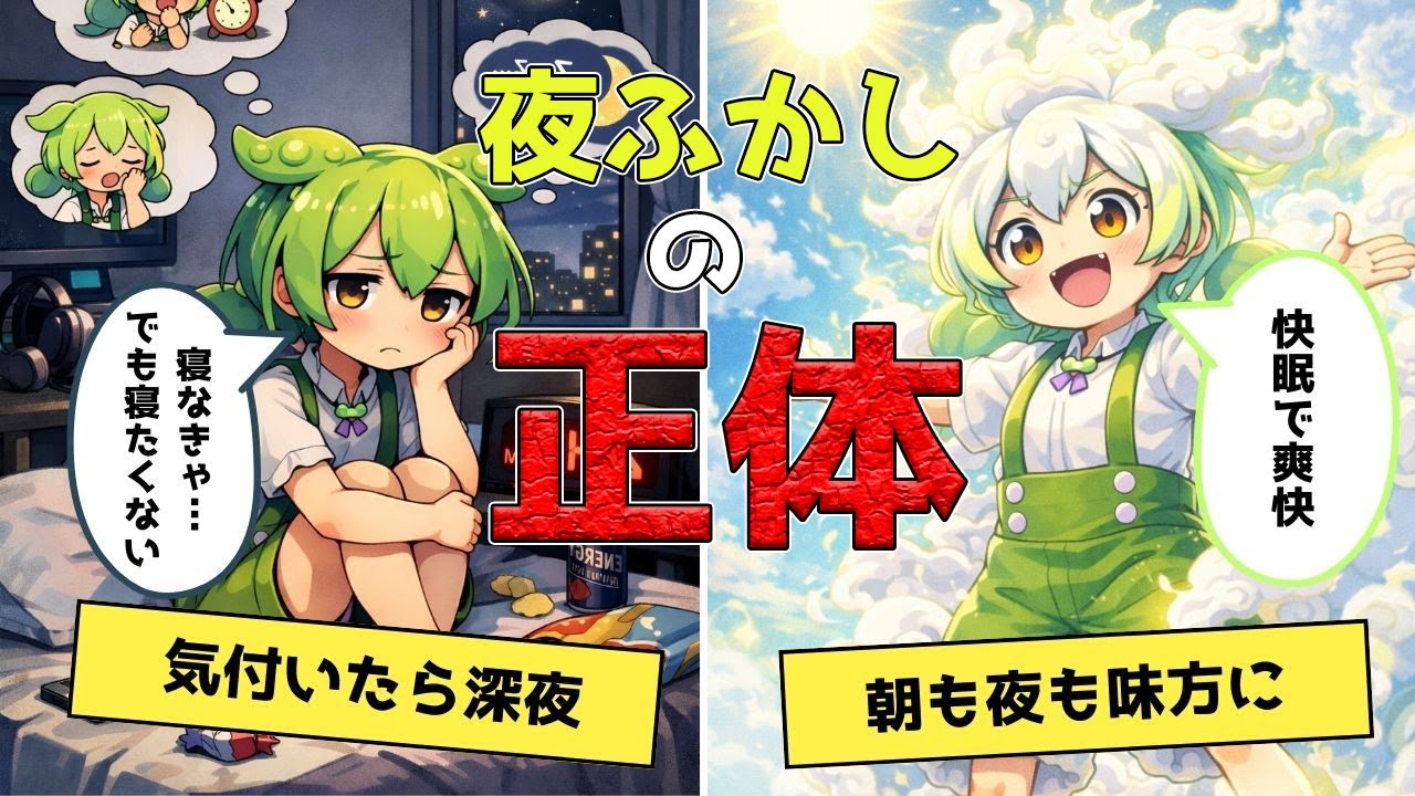 【脳科学】夜更かしがやめられないのは甘えじゃない。「リベンジ夜更かし」の正体【ずんだもん&ゆっくり解説】