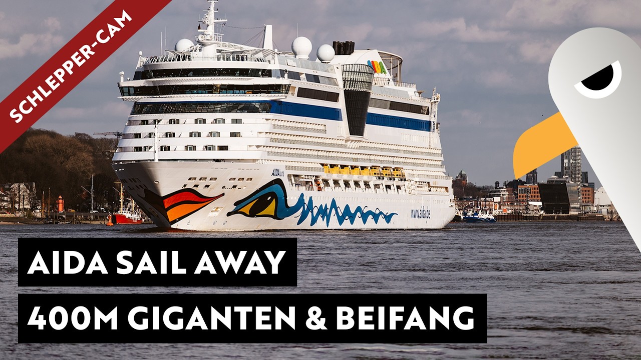 AIDAdiva: Sail Away zwischen 400m Giganten 🔴 LIVE 4K Shipspotting