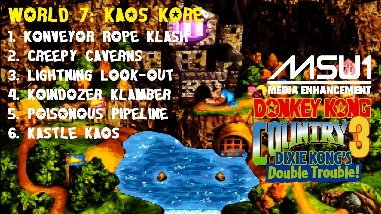 Donkey Kong Country 3 (SNES|GBA MSU1) (103%) (7|9) / World 7: Kaos Kore [4:3/4K@60]