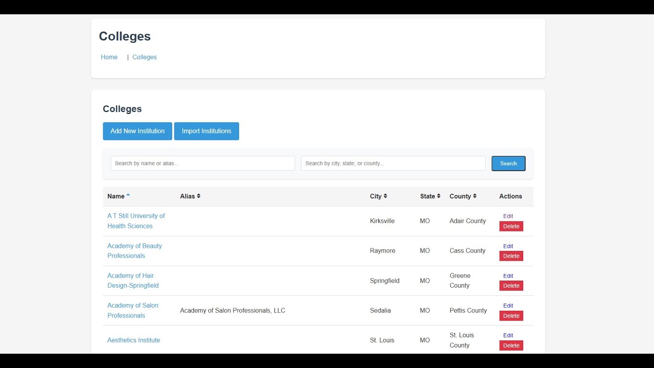 Unscripted CRUD App - College Explorer using Python/Flask + HTML/CSS with Cursor AI