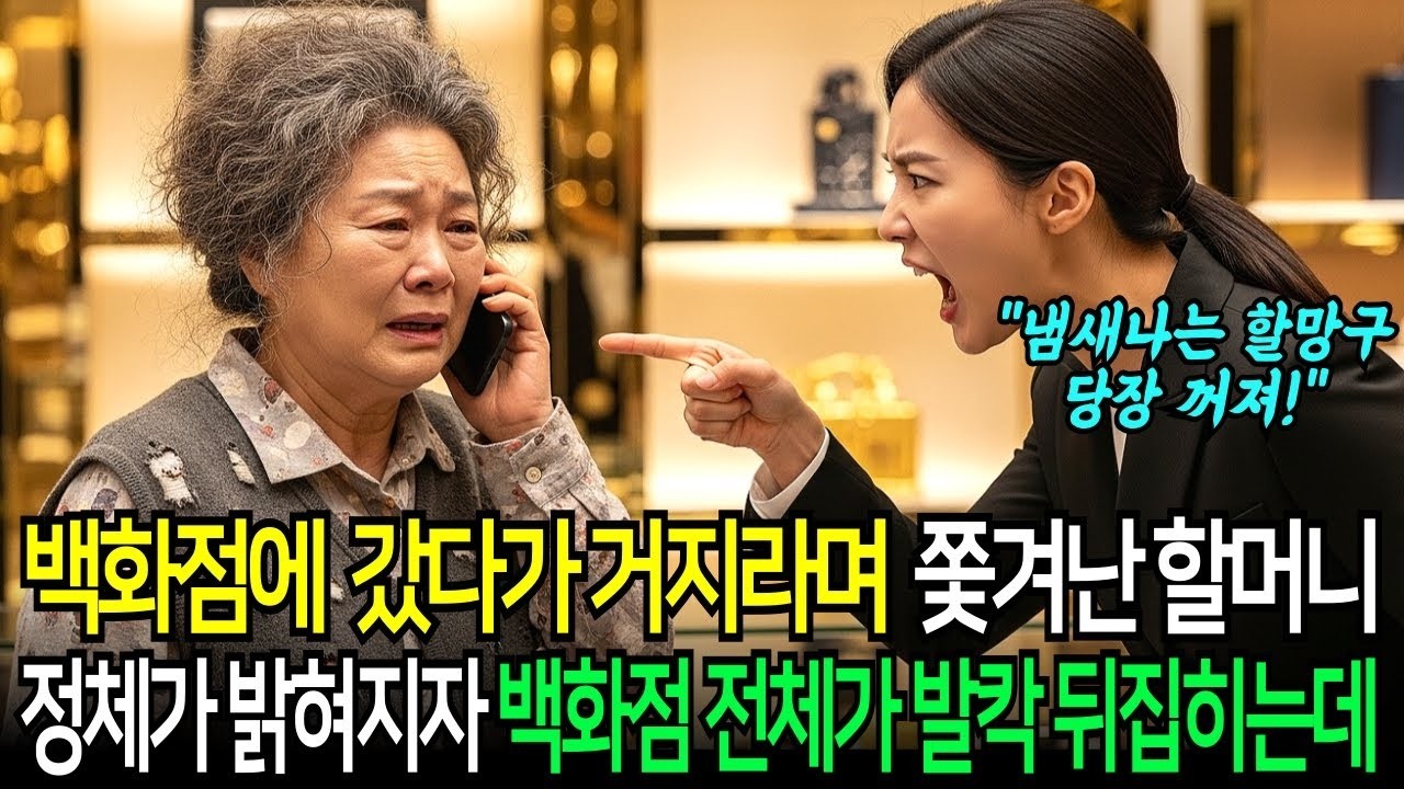 백화점 갔다가 거지라며 쫓겨난 할머니 잠시후 정체가 밝혀지자 백화점 전체가 발칵 뒤집히는데      노후이야기   시니어오디오