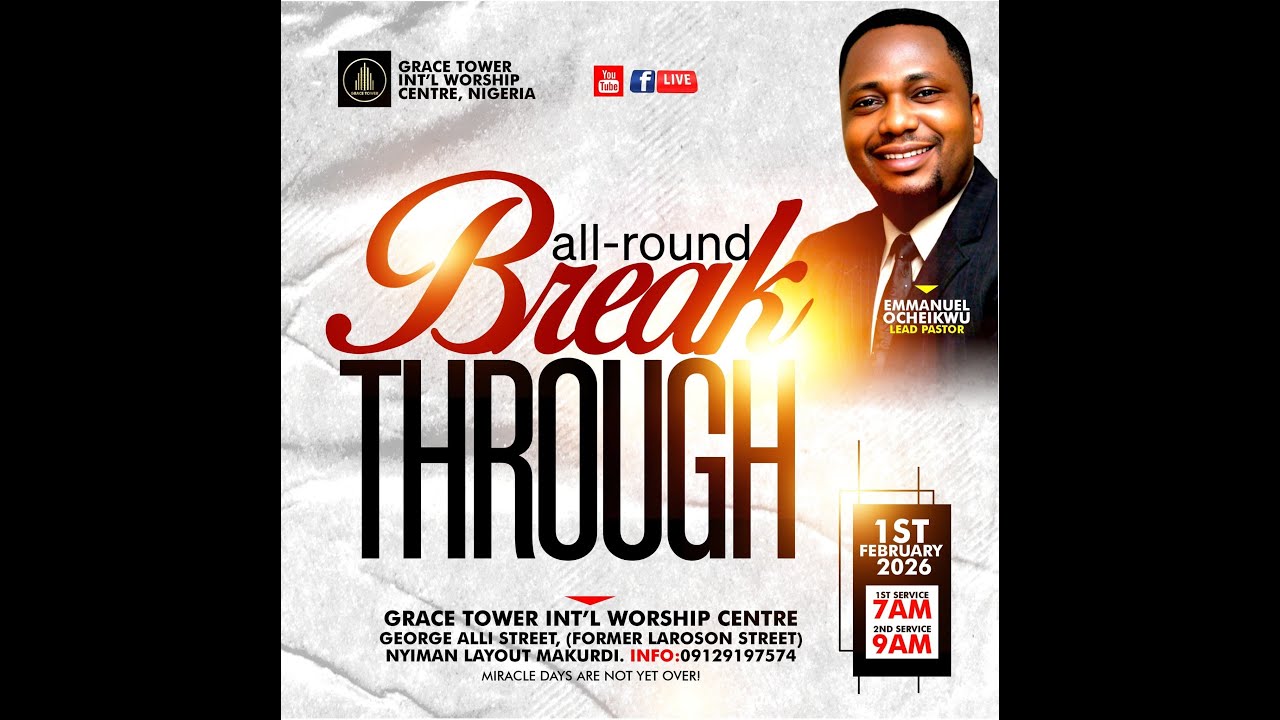 BREAK THROUGH SERVICE || SECOND SERVICE 2026 || 1st FEB 2026 || WITH Apostle Emmanuel Ocheikwu