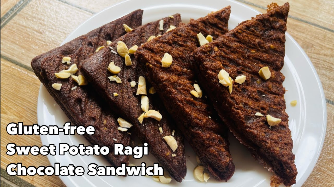 Gluten-free Sweet Potato Chocolate Sandwich | Millet Flour Sandwich | Kids Breakfast Recipe | Ragi |