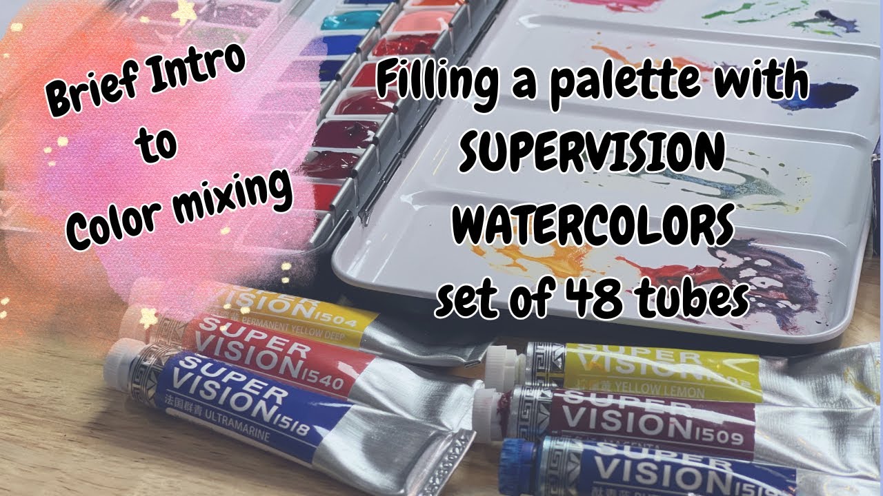 Filling a Palette with the SUPERVISION Set of 48 Plus a Coupon and a Brief Intro to Color Mixing