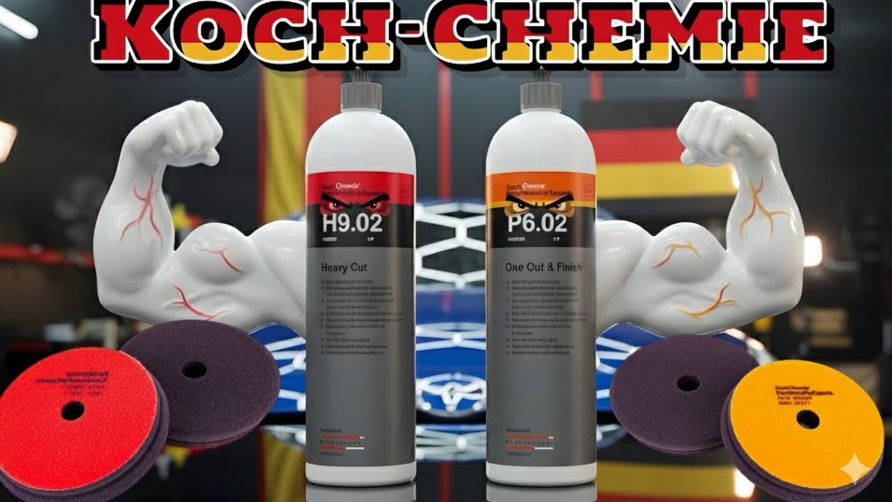 KOCH-CHEMIE H9.02 vs p6.02 v2 ￼ поролоновые накладки Milwaukee 15 мм эксцентриковая полировальная...