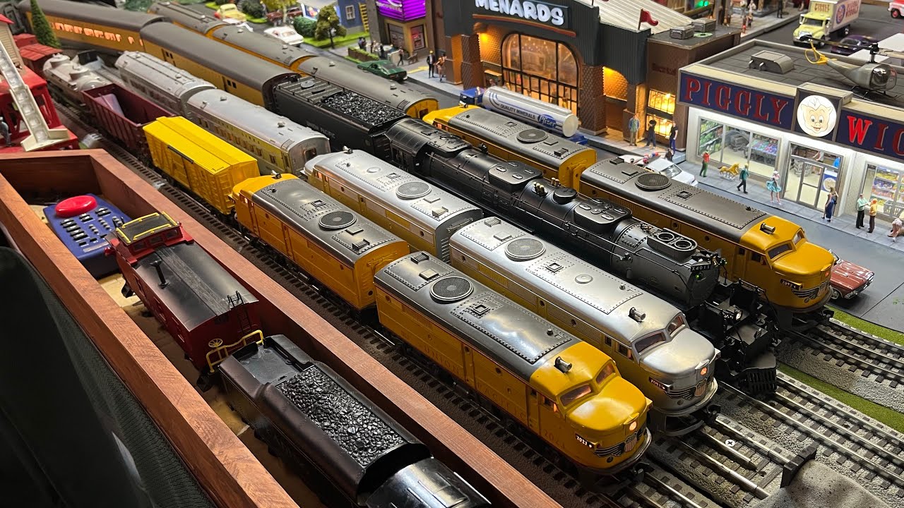 Lionel Big Boy middle loop test run. Also post war anniversary sets. 2023 and 2033 Lionel sets. 