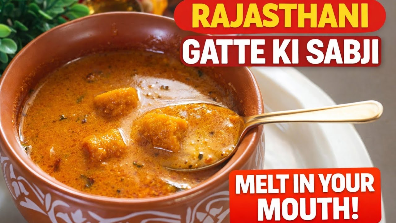 This Rajasthani Gatte Ki Sabji Will Melt in Your Mouth!🤤#shorts#recipe#food#easyrecipe#gattekisabzi 