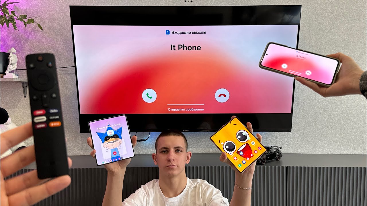 Smart View Phones incoming Call | Screen Recording on Xiaomi Smart TV & Samsung  Z Flip 3 