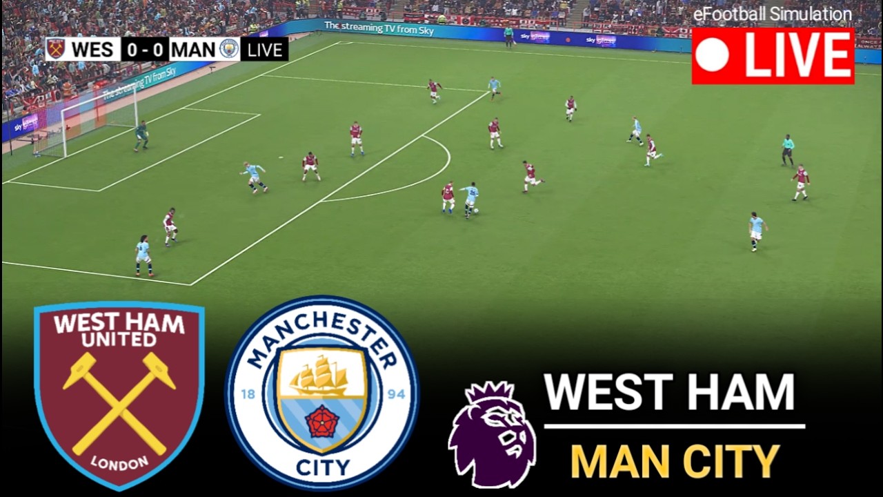 🔴LIVE- Manchester City vs West Ham l England Premier League 2026 l eFootball Pes 21 Game  Simulation