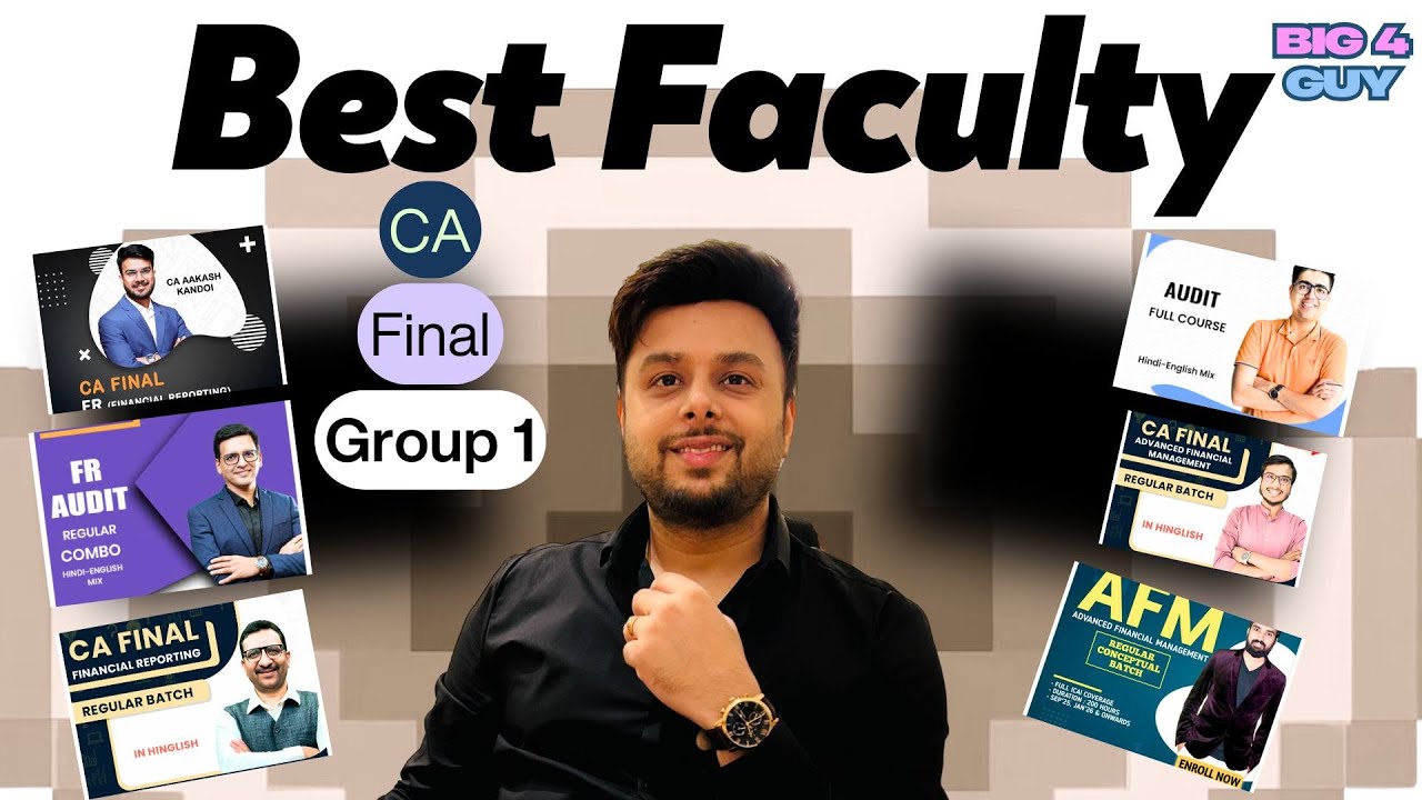 Best CA Final Faculties Group 1 | My Honest Opinion 🔥| This can save your Upcoming CA Final Attempt.