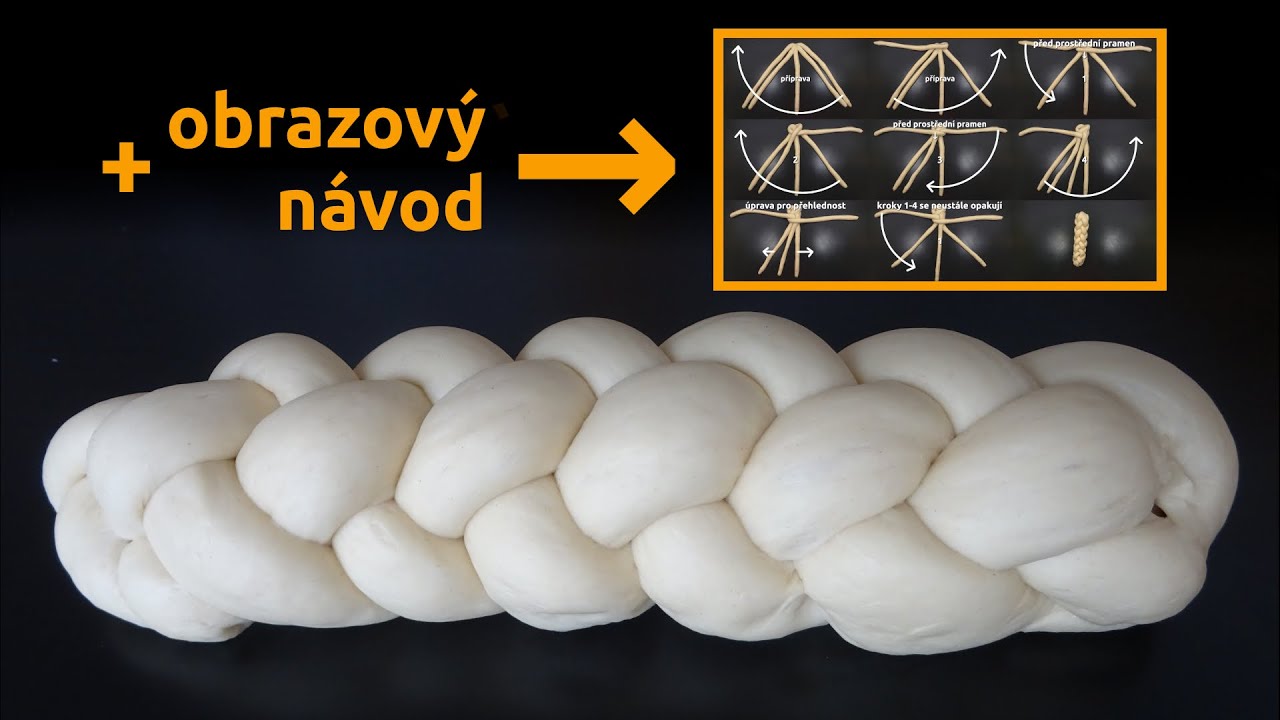 Jak uplést vánočku z 5 pramenů + obrazový návod