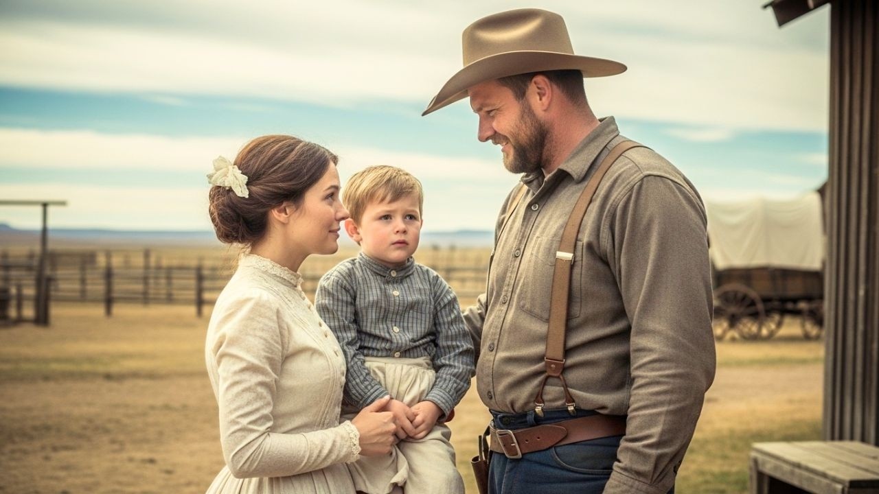 Mail-Order Bride Apologized for Bringing Her Son, The Giant Cowboy Only Smiled