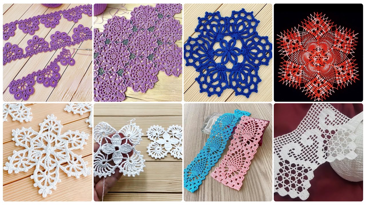 Very Cute and Lovely Crochet Lace Designs 🌹🌹#crochetlacepattern #lacepattern