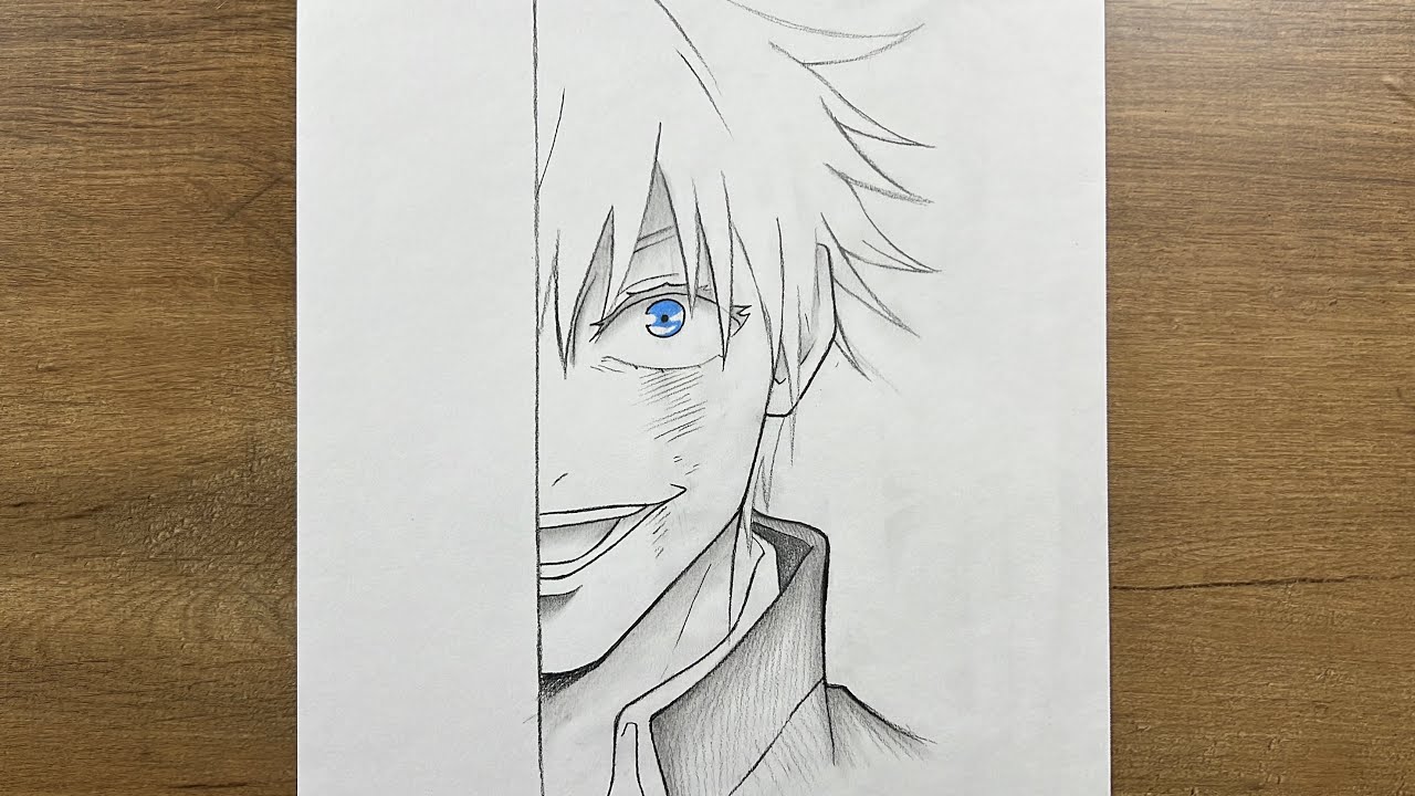 How to Draw Gojo Satoru EASY | Step-by-Step Jujutsu Kaisen Drawing