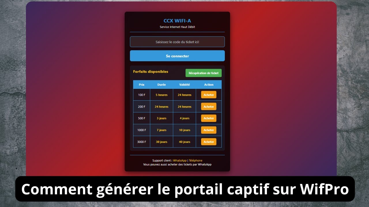 Générer votre portail captif sur WifPro – Guide complet