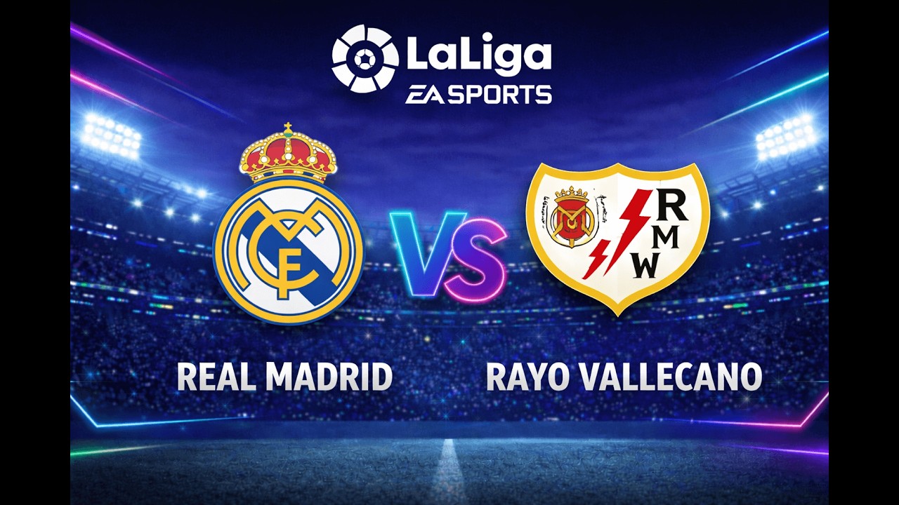 Real Madrid vs Rayo Vallecano LaLiga Match day 22 Full match simulation FL26/PES21