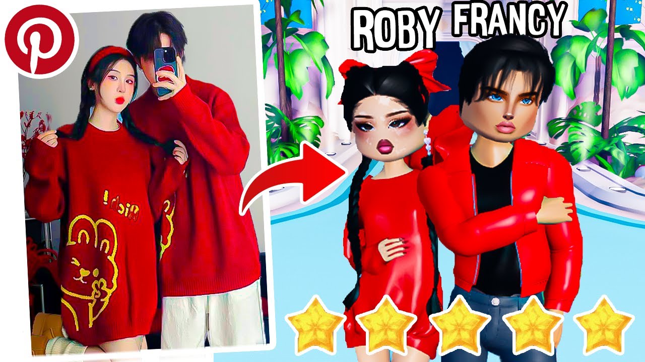OUTFIT DA COPPIA DI PINTEREST RICREATI SU DRESS TO IMPRESS ROBLOX!