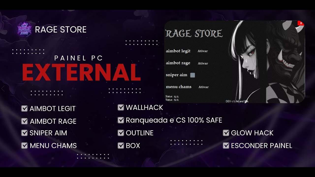 NOVO PAINEL XIT EMULADOR COM AIMBOT E ( GRATIS ) DA RAGE STORE CHEAT GRATIS ?