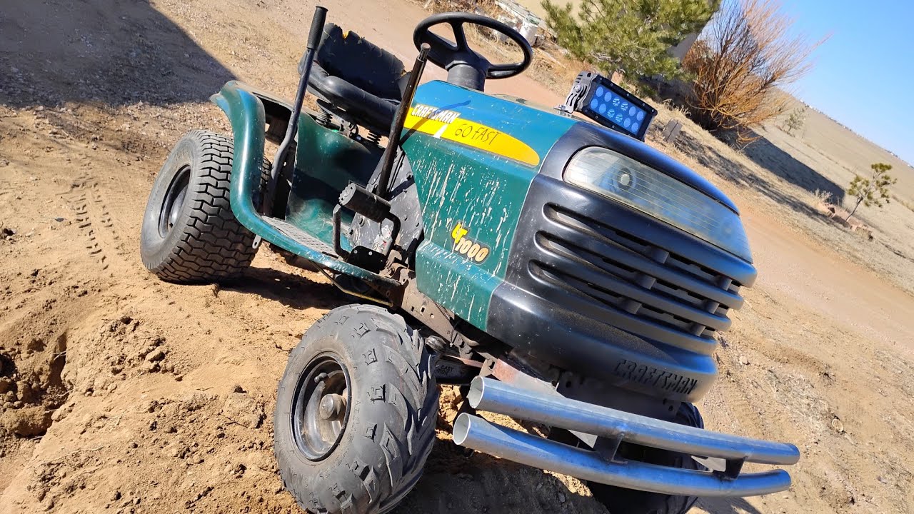 How I Built The Simple $60 Off-road Lawn Tractor! Lt1000 Off-road Mower Build!
