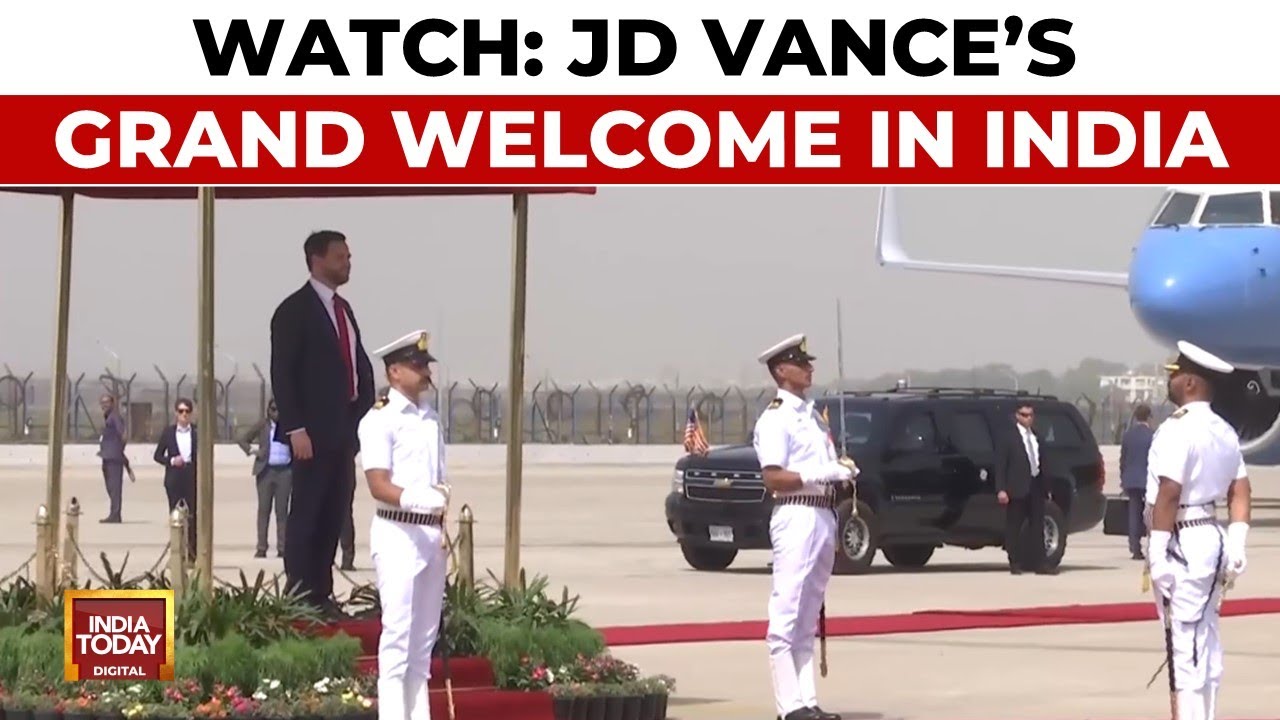 WATCH: US Vice President JD Vance And Family Receive Grand Welcome In India | India Today