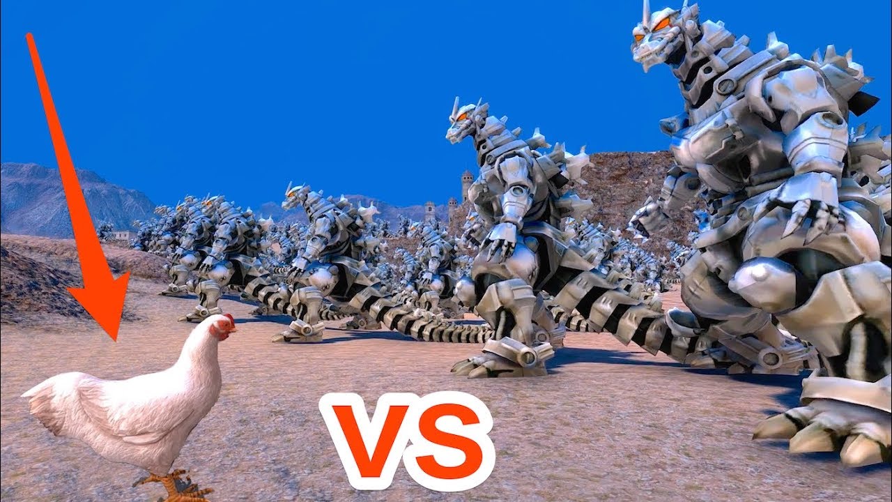 ニワトリ１匹がメカゴジラ1000体に勝つ方法が凄いw【 Ultimate Epic Battle Simulator 】UEBS 実況