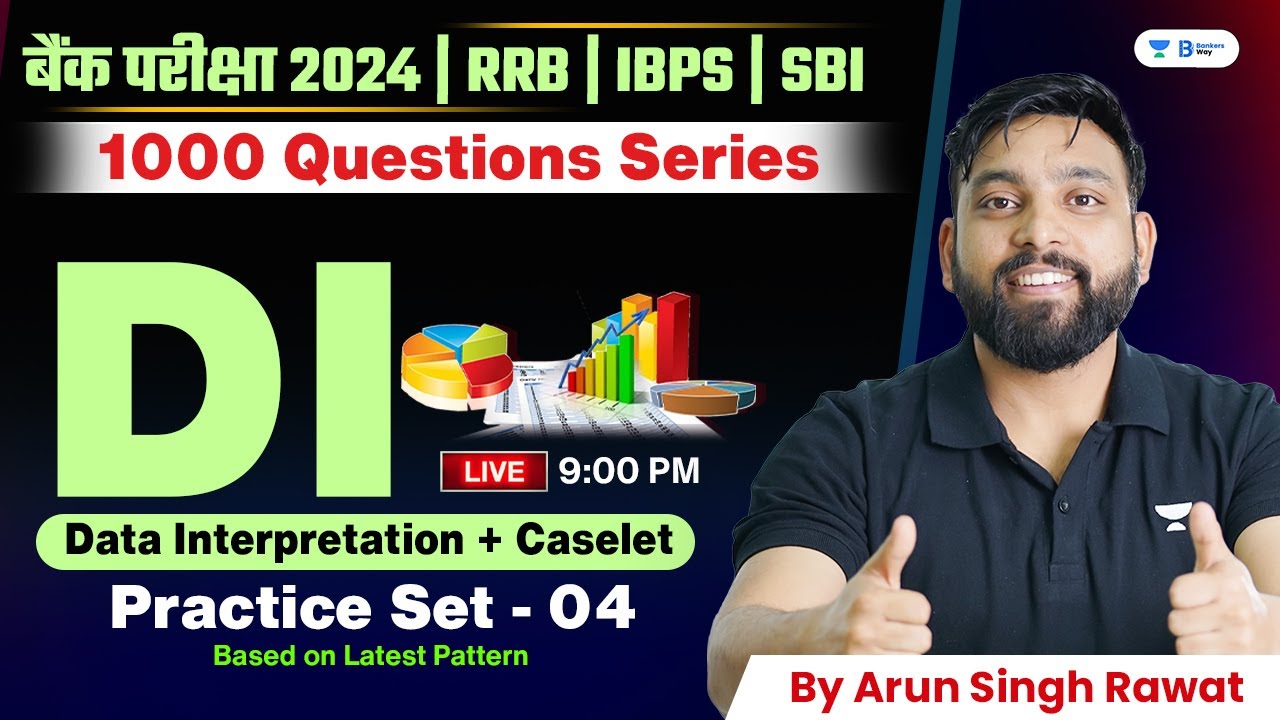 1000 Data Interpretation Series  + Caselet DI | Practice Set - 4 | IBPS | SBI | RRB PO/CLERK 2024