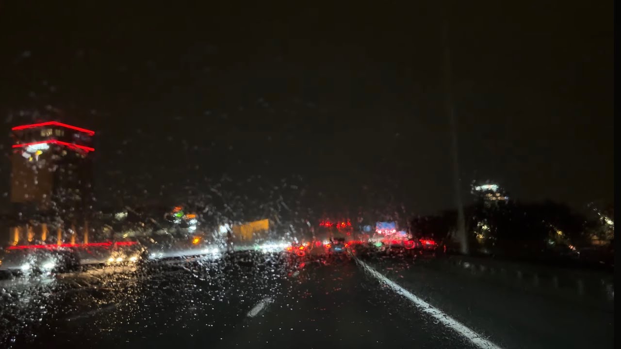 Relaxing Dutch Highway Drive at Night in heavy rainy 🌧️ A20 & A12 | Rotterdam to Ede