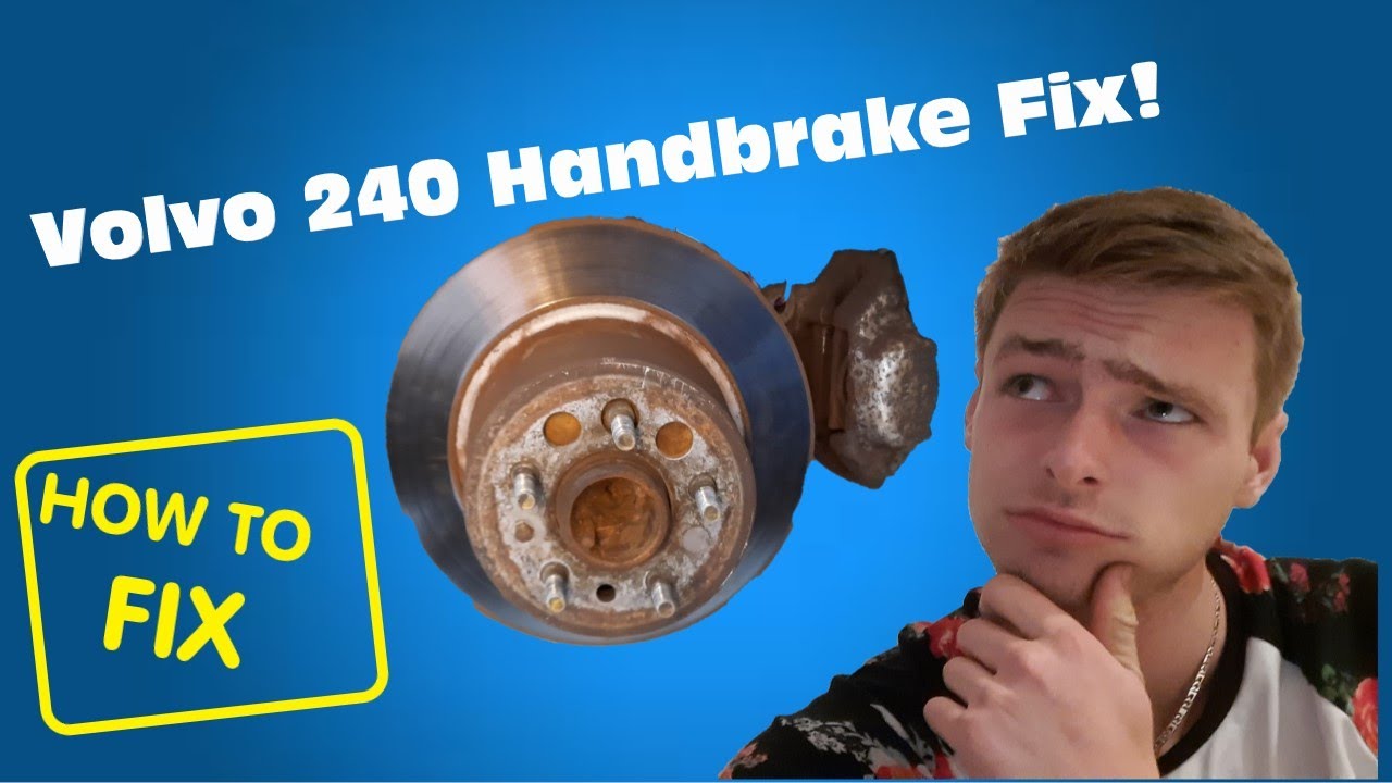 Parking brake repair volvo, replacing handbrake pads, volvo 240, 740, 940 // HowTo // ThatWhiteVolvo