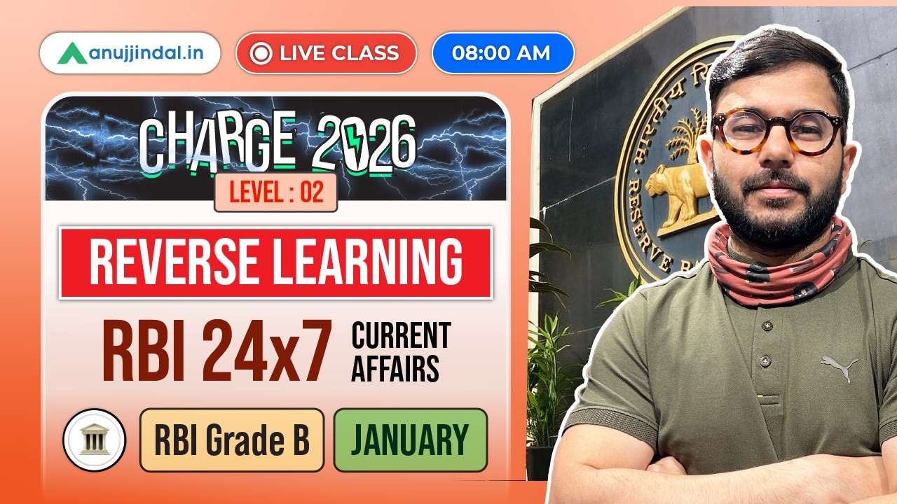 RBI Grade B CHARGE 2026 | RBI 24/7 January 2026 | Finance Current Affairs MCQs | Anuj Jindal