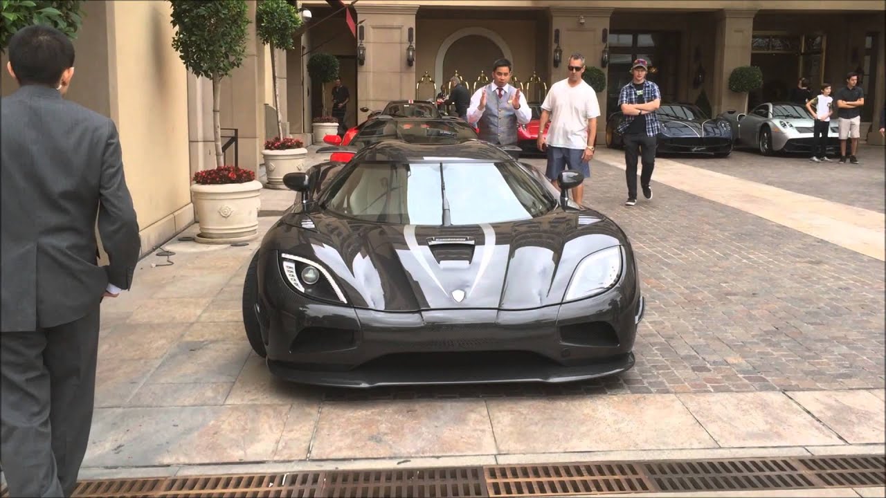 Pagani Rally 2015 for Monterey Car Week in Beverly Hills(pagani, 918,lfa,agera R and more!)