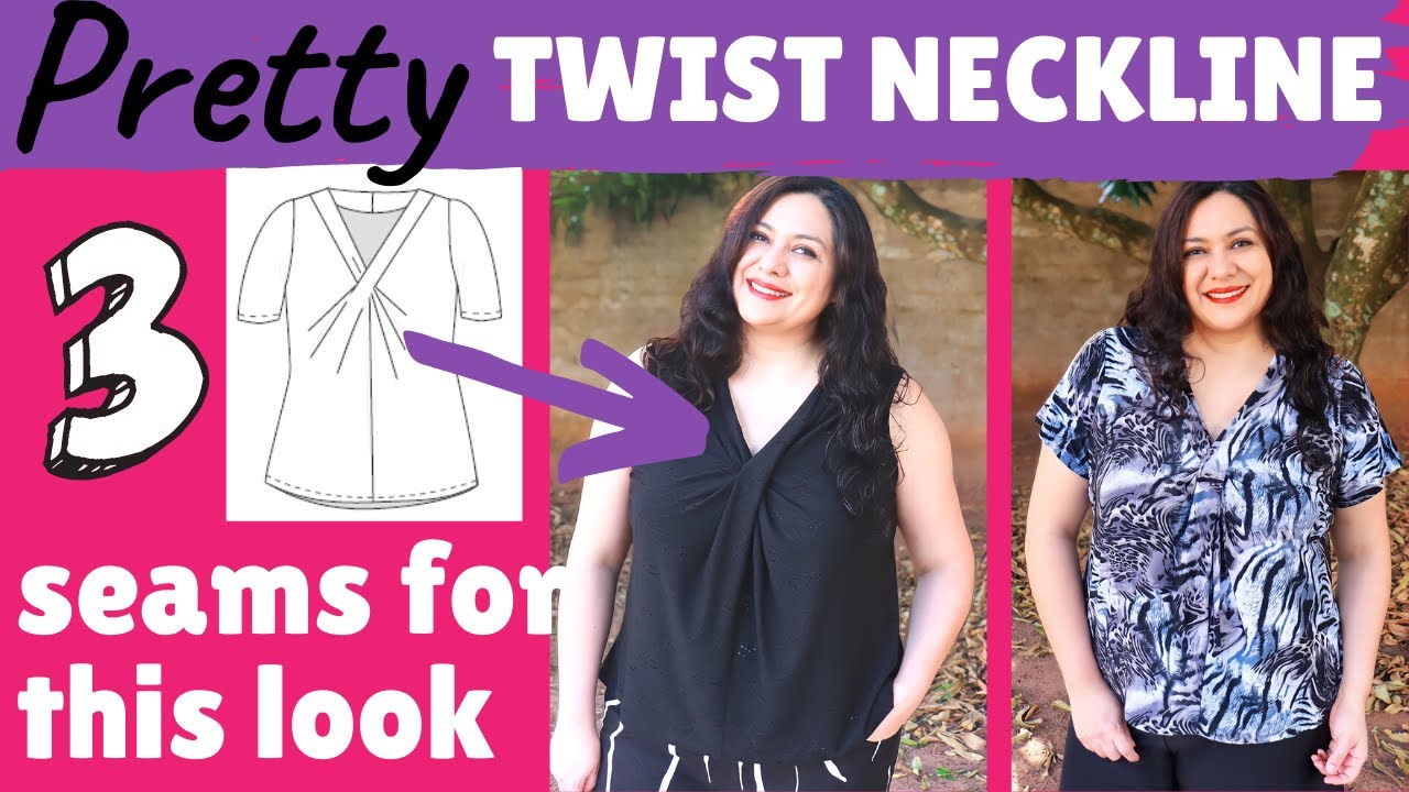 GORGEOUS knit top with A TWIST (Literally).  2 Azalea tops (Sinclair patterns).