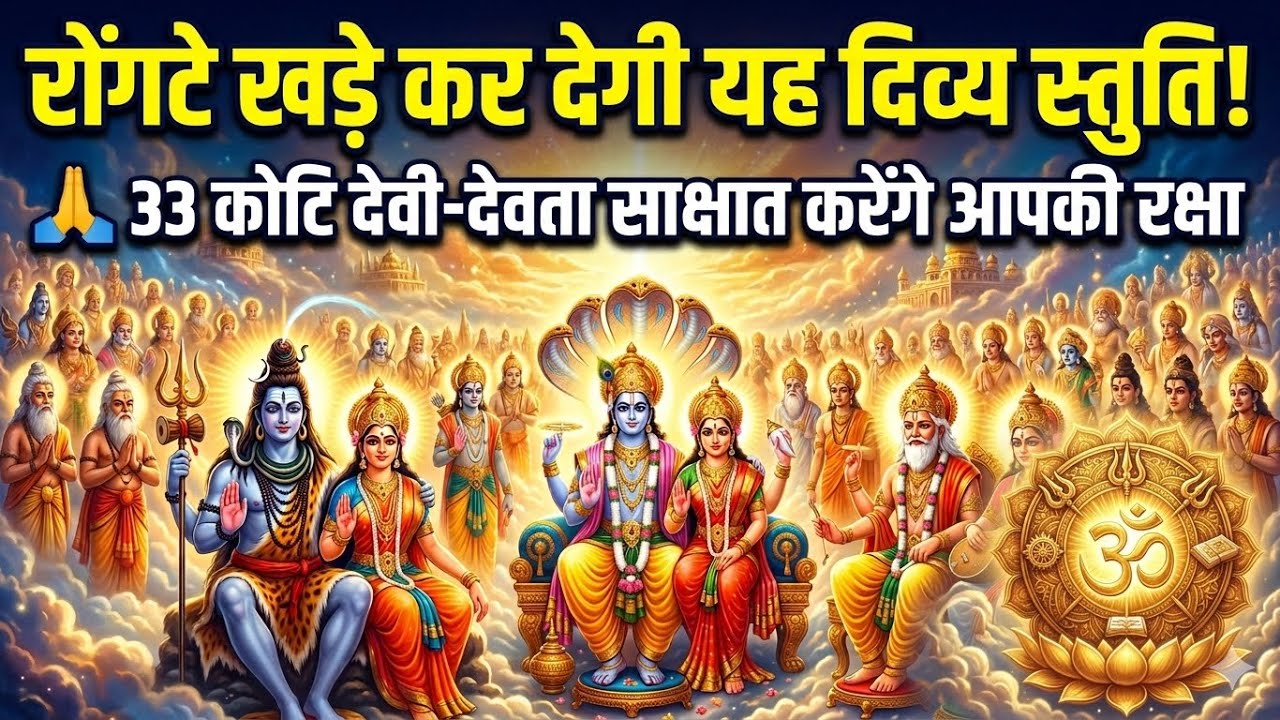 रोंगटे खड़े कर देगी यह दिव्य स्तुति! 🙏 33 कोटि देवी-देवता साक्षात करेंगे आपकी रक्षा Powerful Mantra