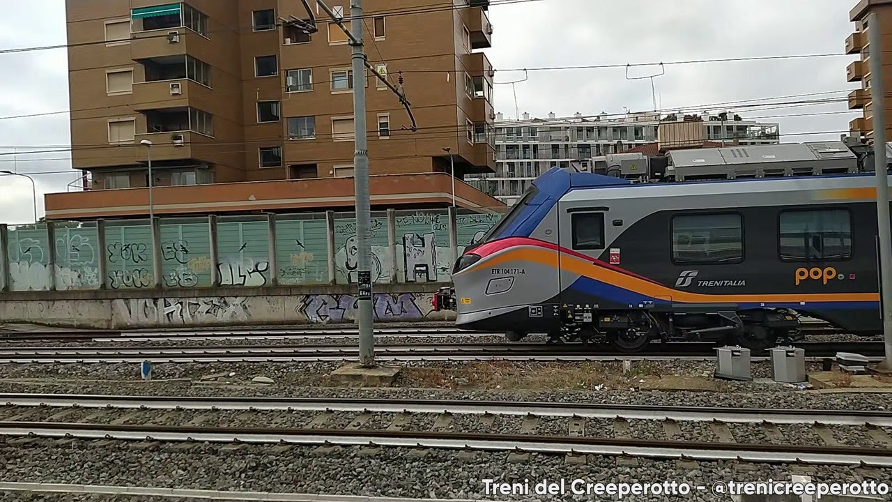 Treno Pop ETR104.171 in transito a Firenze Rifredi (10/10/2023)